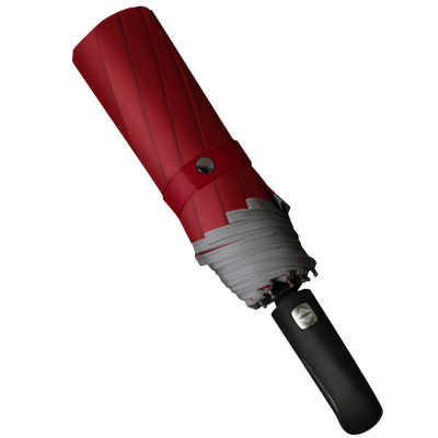 全自动10K反光条 黑胶伞布橡胶漆手柄 YF-Z2021051 晴雨两用伞