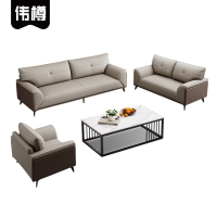 伟樽沙发单+双+三人位+岩板茶几套