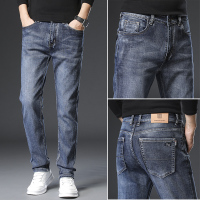 金盾(KIN DON)秋冬厚款男士牛仔裤修身小脚休闲长裤子韩版潮流潮牌冬天直筒百搭