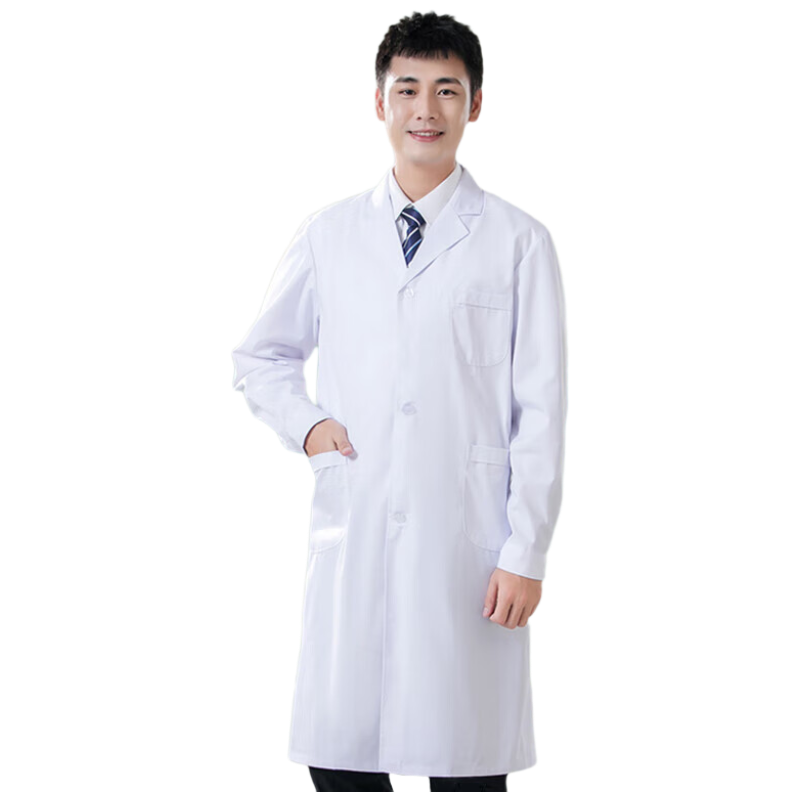 长袖白大褂 标准款XL码 医生男女学生化学实验用工作服
