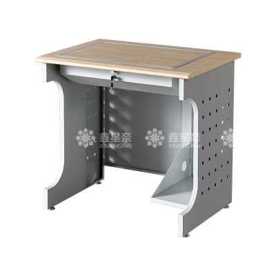 鑫星奈XXN4012428 隐藏式翻转电脑桌培训桌教室机房多媒体学习桌办公桌D款单人位