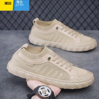 聚范网面布鞋男夏季透气休闲板鞋懒人工作散步开车鞋软底潮男鞋