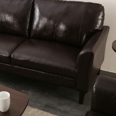 办公室沙发现代简约接待室小型办公皮艺商务会客洽谈区茶几组合