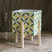 家柏饰(CORATED)氧气系列方体水泥花器花盆花瓶装饰收纳摆件清新艺术风格 A白蜡木架套装,打孔请备注 大