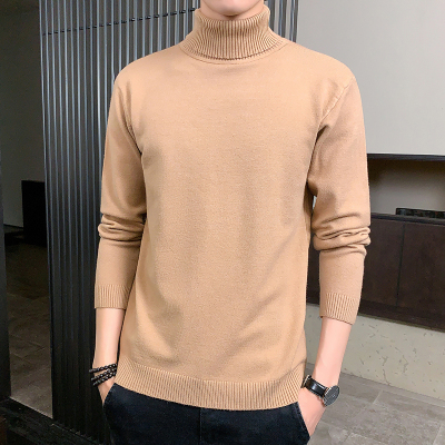 2021春秋男士毛衣弹力修身中青年长袖毛衫男士长袖高领套头毛衫男打底衫李维犀牛LEEVIRHINO