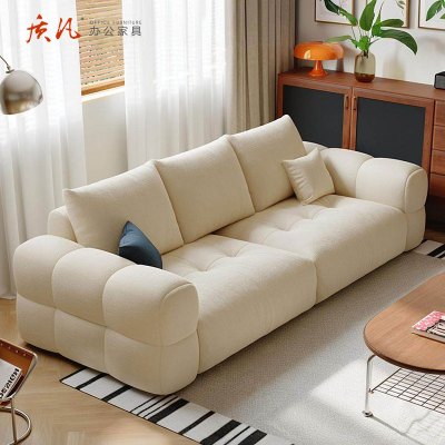 质凡奶油风雪尼尔泡芙棉花糖沙发180*85*76cm/zf-sf124/张