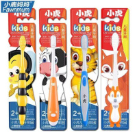小鹿妈妈 儿童牙刷2-13岁 4支宝宝小孩乳牙牙刷软毛小刷头细毛 款式随机发货
