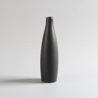 北欧简约白色哑光手工陶瓷小花瓶 日式禅意花器插花装饰摆件客厅 三维工匠 3件矮组合-(颜色任选)