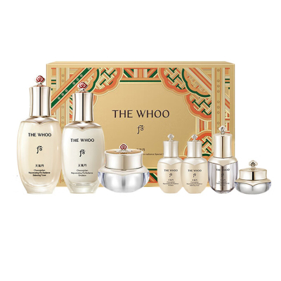 后(Whoo)套装盒套装护肤化妆品保湿补水 面部护肤套装礼盒 后天气丹pro霜水乳七件套 新版升级