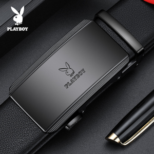 花花公子男士皮带自动扣商务休闲真皮腰带2024新款纯牛皮裤带男款