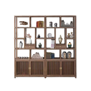 晋舰 博古架多宝阁茶叶架子新中式客厅办公室隔断置物架在水一方博古架