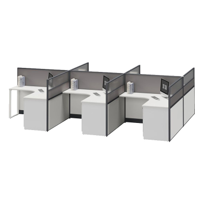 臻远ZYGW-114职员桌办公桌屏风工作卡位 T型六人位