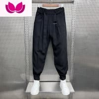 七斓新款休闲裤男士宽松束脚长裤2023潮牌痞帅百搭垂感小脚西裤男