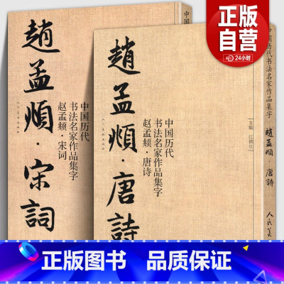 [正版]全套2册 赵孟頫宋词+唐诗 中国历代书法名家作品集字 繁简对照毛笔临帖集字古诗词赵孟俯行书楷书行草字帖临摹范本