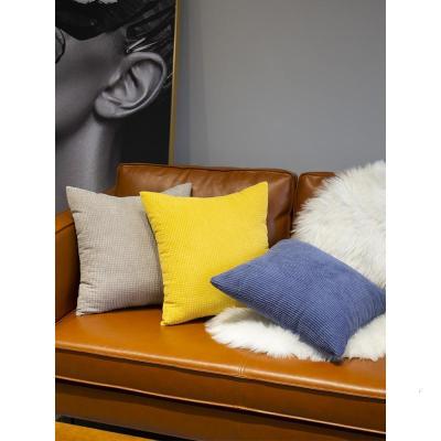 家柏饰(CORATED)北欧简约办公室抱枕正方形绒抱枕套不含芯腰枕客厅靠垫枕垫沙发