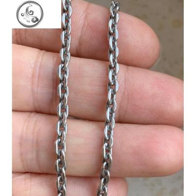 纯银925镀白金防氧化太角链男女款银链子60厘米/可调节 JiMi项链