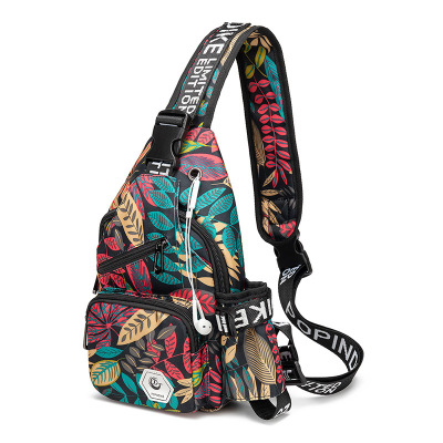 NEWLAKE新款胸包男多功能单肩斜挎包潮流学生帆布小背包腰包女手机包休闲腰包男