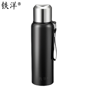 铁洋 黑色全钢保温杯 1800ML 个