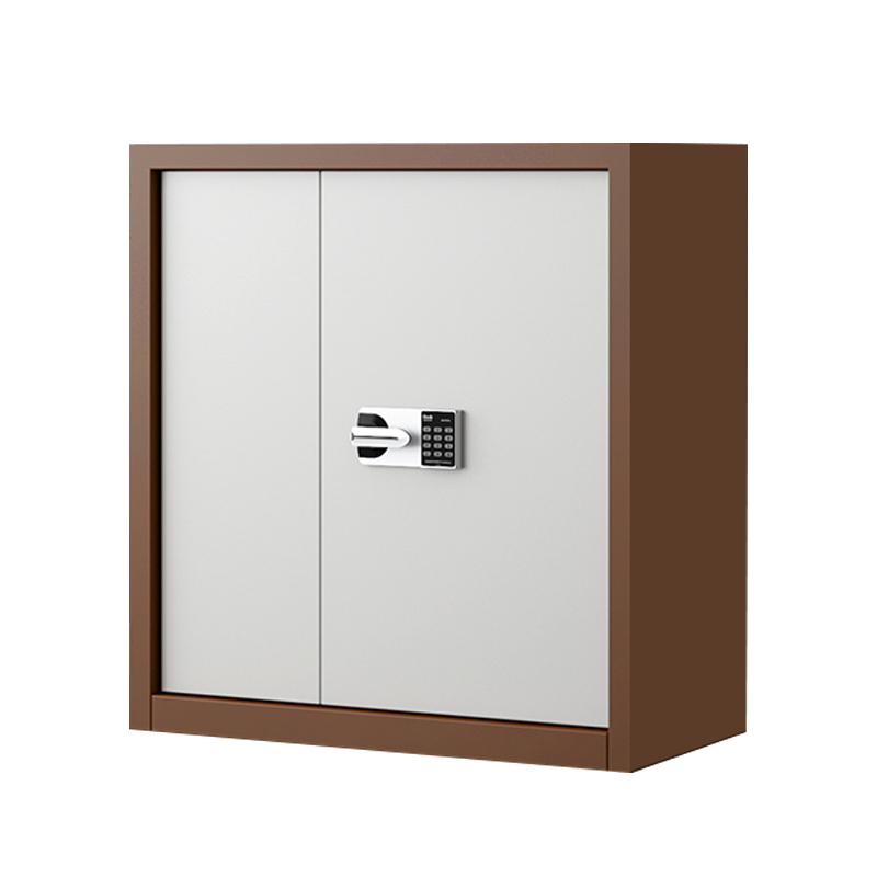 缑氏指纹电子保密柜钢制密码文件柜档案柜矮柜资料柜办公柜单节咖白:国保锁