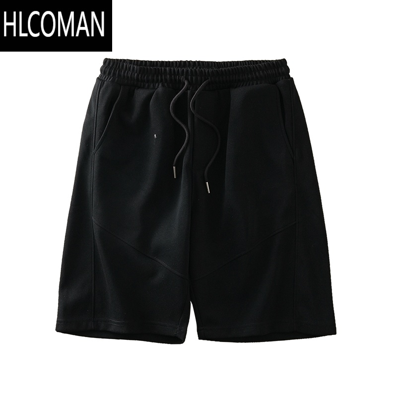 HLCOMAN360G短裤男2024新款夏季美式宽松运动中裤潮牌灰色休闲五分裤