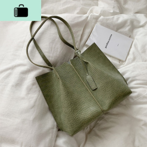 手提大包女2019新款潮单肩包大容量女包春简约时尚洋气购物托特包NEW LAKE女士单肩包