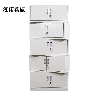 汉诺鑫威钢制文件柜资料柜档案柜财务凭证柜带锁储物柜铁皮柜书柜分五节文件柜