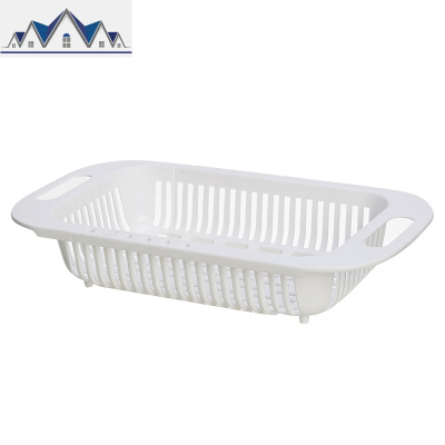 可伸缩厨房水置物架收纳用品碗筷蔬菜水果沥水篮家用菜篮子 三维工匠