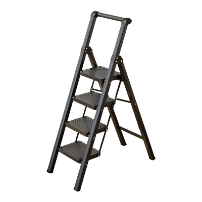 围达 家庭专用人字梯 典雅黑四步 个
