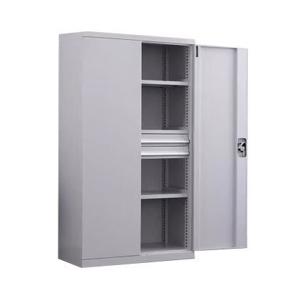 风雷动重型工具柜车间用加厚物件工具储物柜工厂铁皮柜汽修厂零件收纳柜白色四层二抽