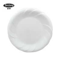 晏邦 密胺餐具 花边盘 12寸 直径295*25mm 1个