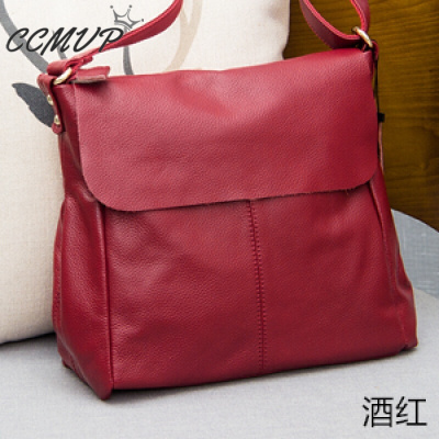 CCMVP品牌自营质量保证-CCMVP休闲品牌软皮女夏季新款潮简约斜挎女大韩版百搭软皮单肩女休闲