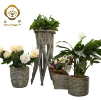 美帮汇盆栽编织篮藤编花盆花架花瓶复古花盆花桶篮子创意花盆栽