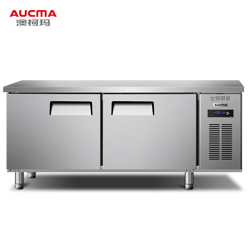 澳柯玛(AUCMA) 展示柜 HF-18X6G 工程款工作台全冷冻展示柜保鲜平冷厨房不锈钢1.8米长0.6米宽