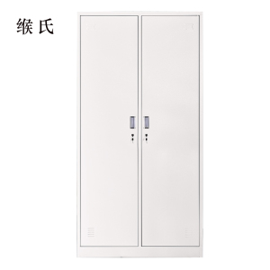 缑氏加厚二门钢制更衣柜员工柜铁皮职工储物柜带锁存包柜鞋柜