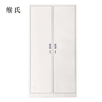 缑氏加厚二门钢制更衣柜员工柜铁皮职工储物柜带锁存包柜鞋柜