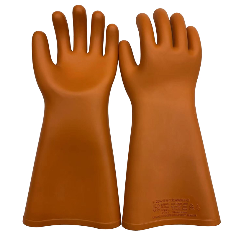 天天平安橡胶绝缘手套舒适型耐压手套 带电作业用手套 绝缘手套 35KV /双