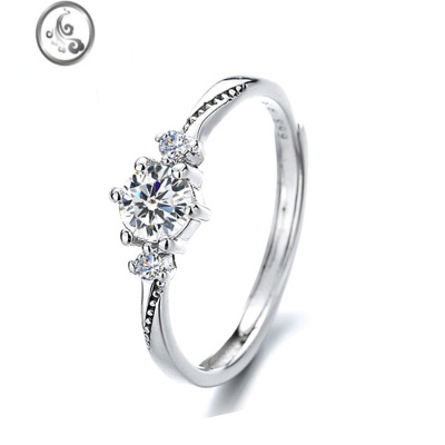 JiMi一见钟情情侣对戒女百搭戒指小众设计一对创意潮女女节礼物