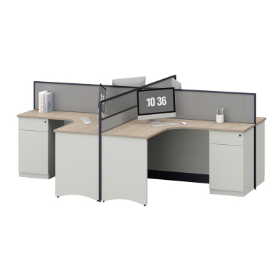 臻远ZYGW-078屏风工作卡位职员桌办公桌 十型四人位