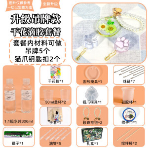 维诺亚手工diy真花水果干水晶植物滴胶模具杯垫做成品饰品环氧树脂速干
