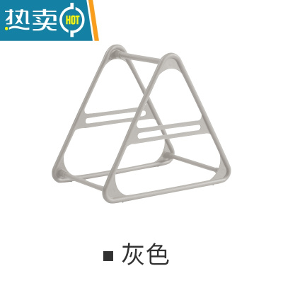 敬平衣架收纳器阳台免打孔 家用整理架空间衣挂桌面放晾衣架夹架子 灰色 6月30号发货 2个衣夹
