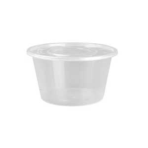 百名迖 一次性餐盒 透明圆形1500ml*200套 箱