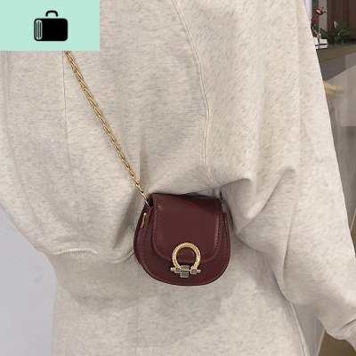 高级感迷你小包包女2020新款潮网红百搭斜挎包洋气链条单肩马鞍包NEW LAKE女斜挎包