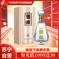 今世缘 国缘V3 白酒 40.9度 白酒 500ml 单瓶装(2瓶有手提袋)