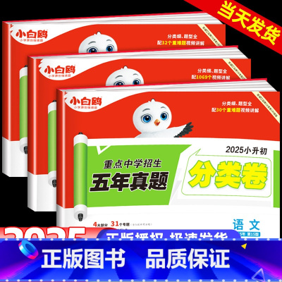 语数英❤小升初真题[分类卷]3科套装1 小学升初中 [正版]2025新版万唯小白鸥原创小升初招生分类卷语文数学英语重点中