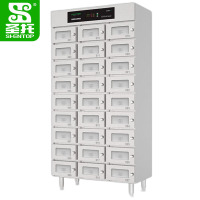 圣托(Shentop)大型304不锈钢格子27格独立室消毒柜 保洁柜 单位员工消毒碗柜DAD01