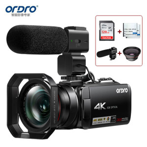 欧达(ORDRO) 旗舰版 4K直播摄像机数码高清dv录像机专业vlog短视频摄影机家用旅游会议 AC7