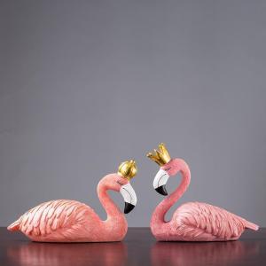 美帮汇少女心 北欧火烈鸟创意客厅玄关酒柜房间室内家居家装饰品摆件