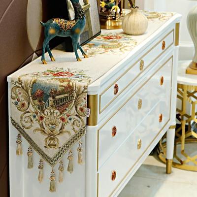 家柏饰(CORATED)欧式桌旗米桌布长方形装饰长条电视柜鞋柜盖布茶几客厅西餐桌