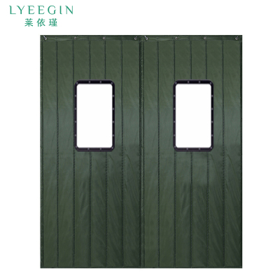 莱依瑾 PU 棉门帘 带窗口40*60cm定制/平方米