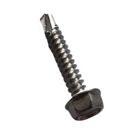 vzi 304不锈钢六角燕尾螺丝自攻钻尾钉 ST5.5*32(100个)带垫圈 包